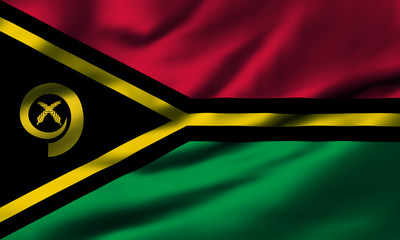 Wall Mural - Waving flag, design 1 - Vanuatu