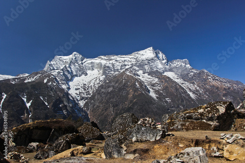 Fotoboard na płycie Mount Conga ri, Nepal