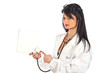 © fotocerva - Attractive female doctor with white sign