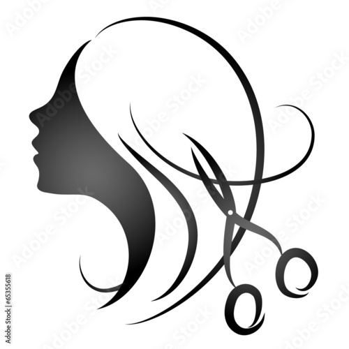 Naklejka na drzwi Design for womens hairdressing salon