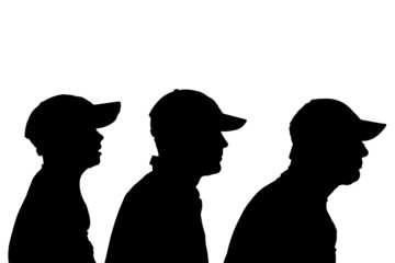 Poster - Vector silhouette of a men.