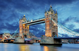 Fototapeta Sypialnia - Tower Bridge in London, UK, by night