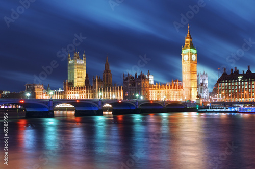 Obraz na płótnie canvas Domy parlamentu - big ben, anglia, wielka brytania