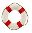 © BCFC - Red lifesaver lifebuoy life belt isolated on white background