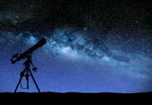 Telescope Watching The Wilky Way