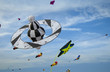 Different kites in the sky