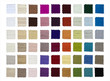 Fabric color samples.Silk.