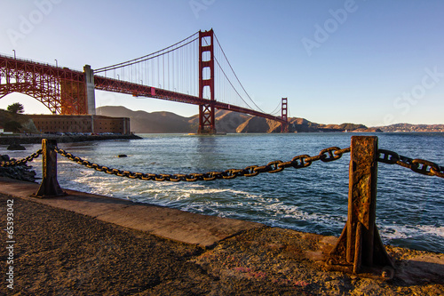 Naklejka na drzwi Golden Gate