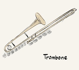 Wall Mural - trombone