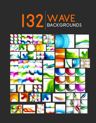 mega collection of wave abstract backgrounds