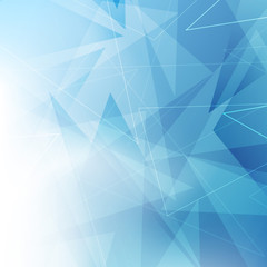 Wall Mural - Triangular blue geometrical background