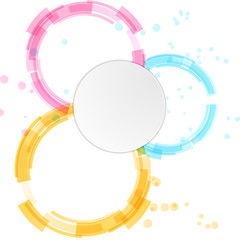 Canvas Print - Bright modern circle design elements background