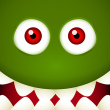 Green Monster Face