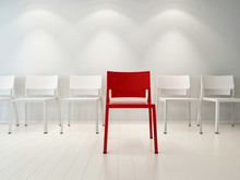 Concept Illustration Of Red And White Chairs