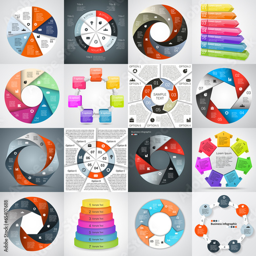 Poster Modern vector info graphic for business project