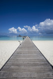 Fototapeta Zachód słońca - beach in the Maldives