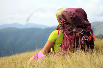 Summer trekking in the Carpathians.