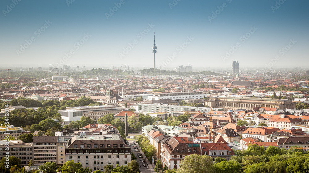 panorama Munich - obrazy, fototapety, plakaty 