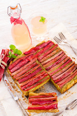 Leinwandbilder - rhubarb cake