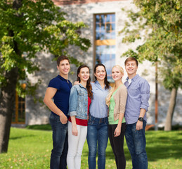 Wall Mural - group of smiling students standing