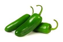 Group Of Jalapeno Peppers Isolated On White