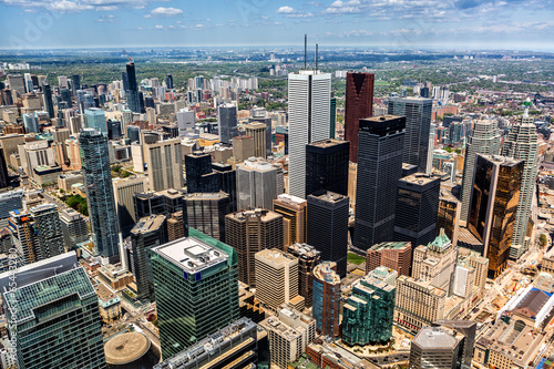 Plakat na papierze fotorealistycznym Widok z lotu ptaka na panoramę Toronto