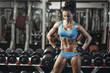 © Fotokvadrat - Fitness woman in sport wear with perfect body resting in gym