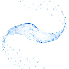 Sticker - Water splashing isolated on white