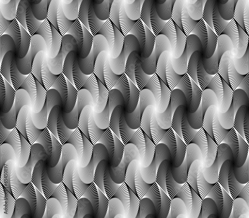 Board z aluminiowym obramowaniem Projekt bez szwu monochromatyczny wzór geometryczny sześciokąt