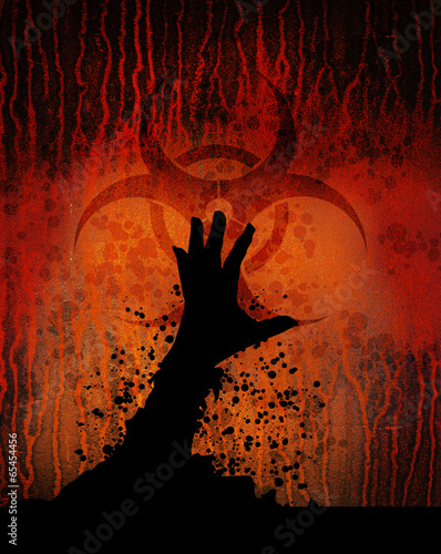 Plakat na papierze fotorealistycznym Biohazard rusty vert 2