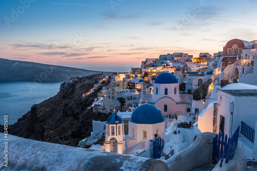 Fotoboard na płycie Santorini, Grecja