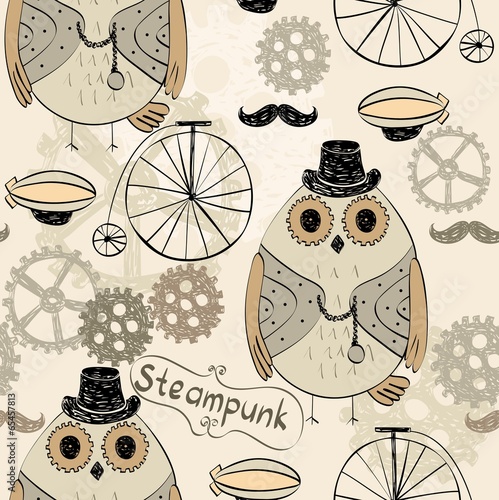Obraz na płótnie canvas Steampunk sowa