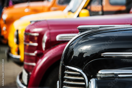 parade of vintage luxury cars © milazvereva