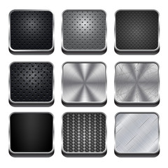 Wall Mural - Vector Metal App Icons