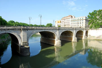 Wall Mural - Bridges over the Tiber river in Rome - Italy