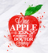 Poster fruit apple red