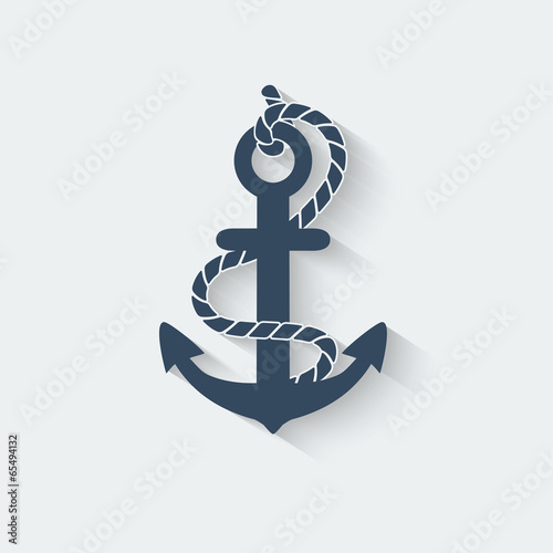 Obraz na płótnie canvas Zakotwicza symbol nautyczny