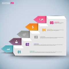 Poster - Abstract 3D paper Infographic