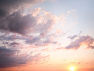 Wall Mural - cloudy sunset