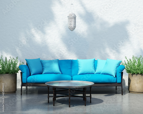 Contemporary Bohemian Elegant Moroccan Outdoor Sofa Buy This