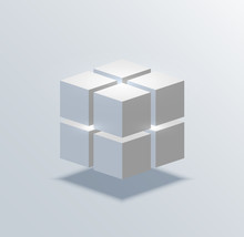 Vector Modern Cube Business Background.
