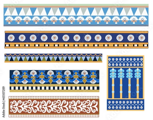Fotografía Set of Babylonian patterns