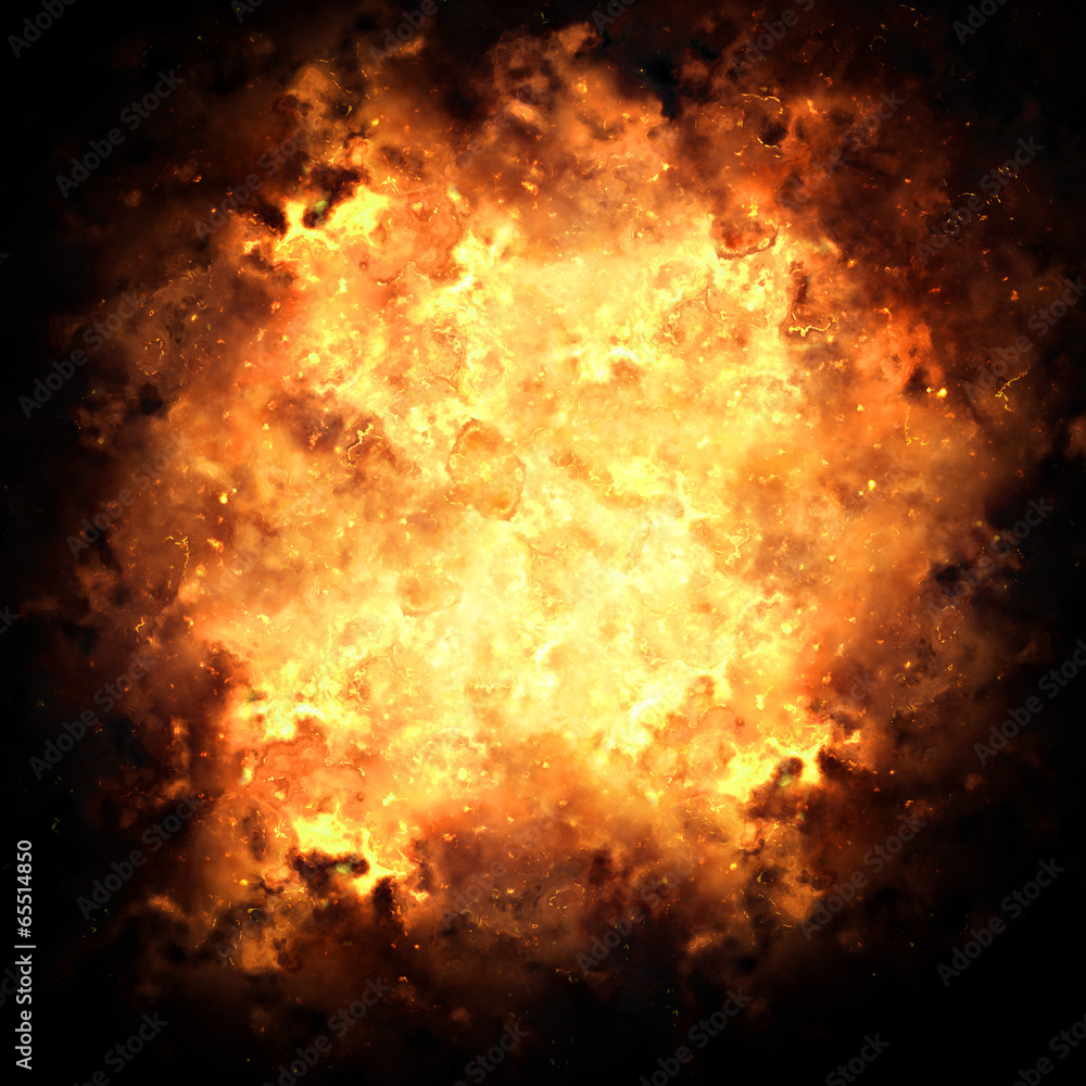 Fiery Exploding Burst Background - obrazy, fototapety, plakaty 