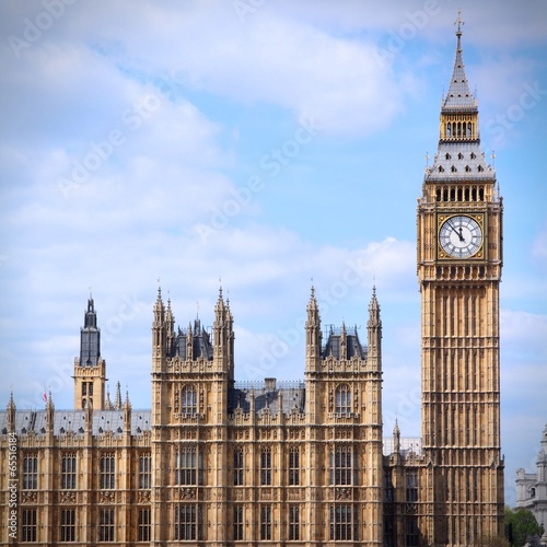Obraz na płótnie canvas trzyczęściowy "tryptyk" Londyn - big ben