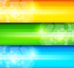 Wall Mural - Set of lined banners