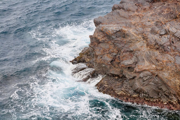 Wall Mural - coastal landscape with blue sea and beautiful cliffs