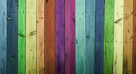 Colorful wood planks background