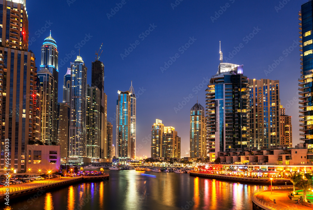 Dubai Marina - obrazy, fototapety, plakaty 