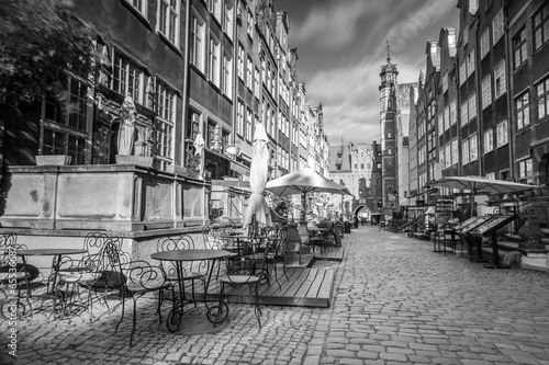 Naklejka na szybę Architecture of Mariacka street in Gdansk, Poland