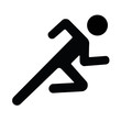 running man icon black white